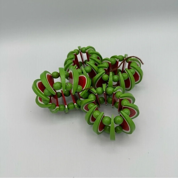 SET Of Four Wooden Watermelon Napkin Rings. - Picture 1 of 6